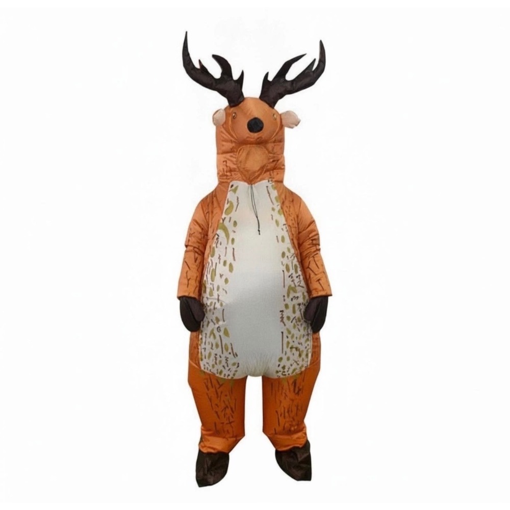 Orange Inflatable Deer Full Body Costume Adult One Size Suit NWOT Halloween